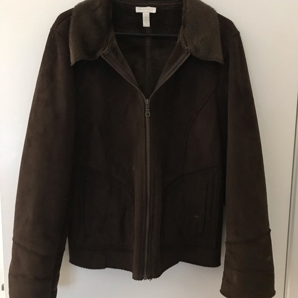 women’s charter club suede jacket coat medium - Picture 2 of 7